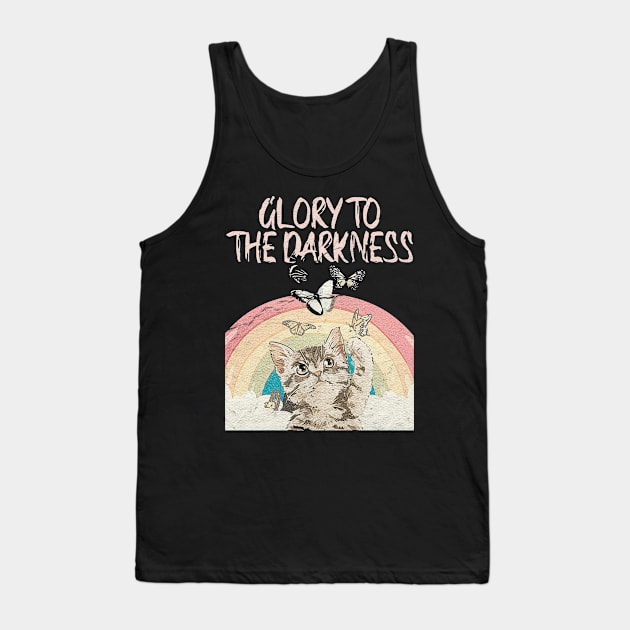 glory to the darkness cat lover Tank Top by Doxie Greeting